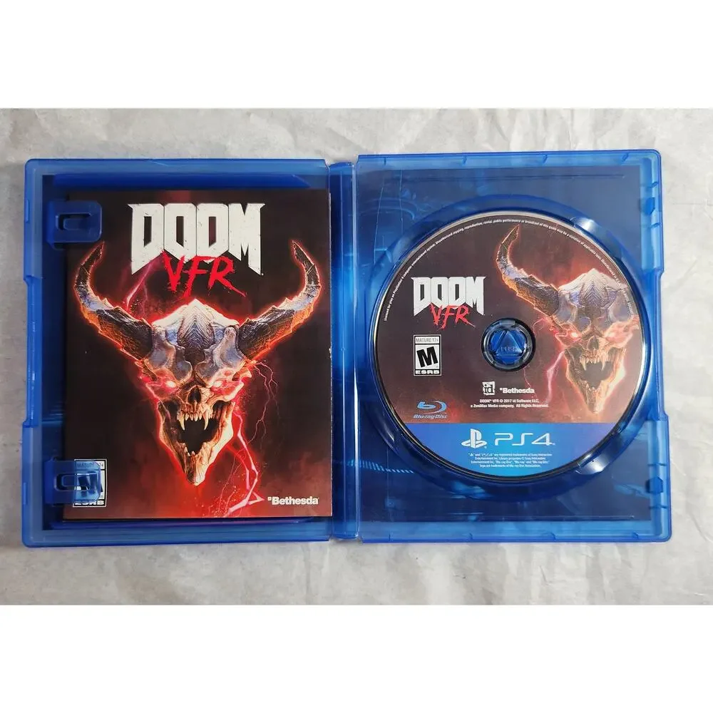 PS4 Doom And Doom VFR CIB (Bethesda, 2016, 2017) Pre-owned